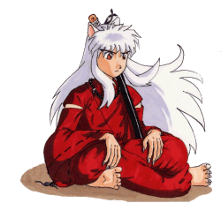 Inuyasha stares off into space.